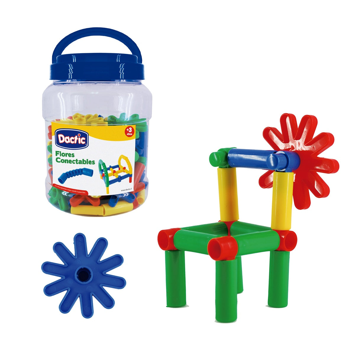 Conectable Flor Plástico 80 Und Dactic